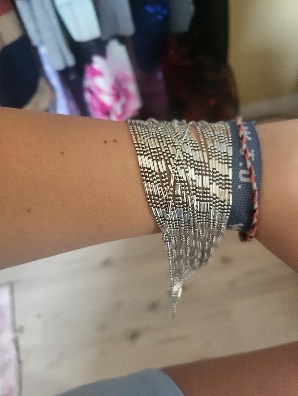 Plunder Silver Multi-Strand Statement Bracelet